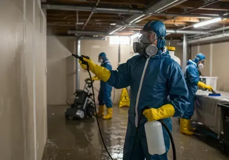 Basement Sanitization and Antimicrobial Treatment process in West Lake Hills, TX